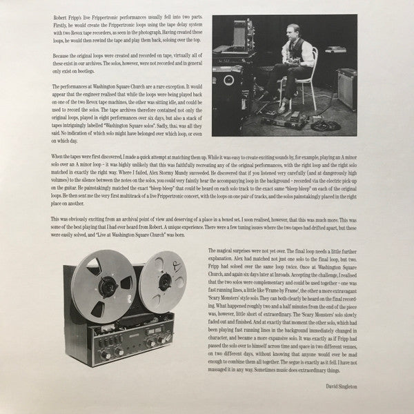 Robert Fripp : Washington Square Church (2xLP, Album, 200)