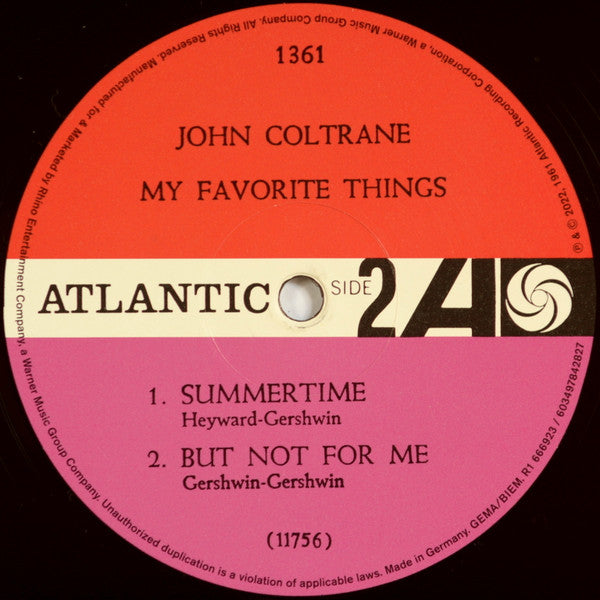 John Coltrane : My Favorite Things (LP, Album, Mono, RE, RM, 180 + LP, Album, RE, RM, )