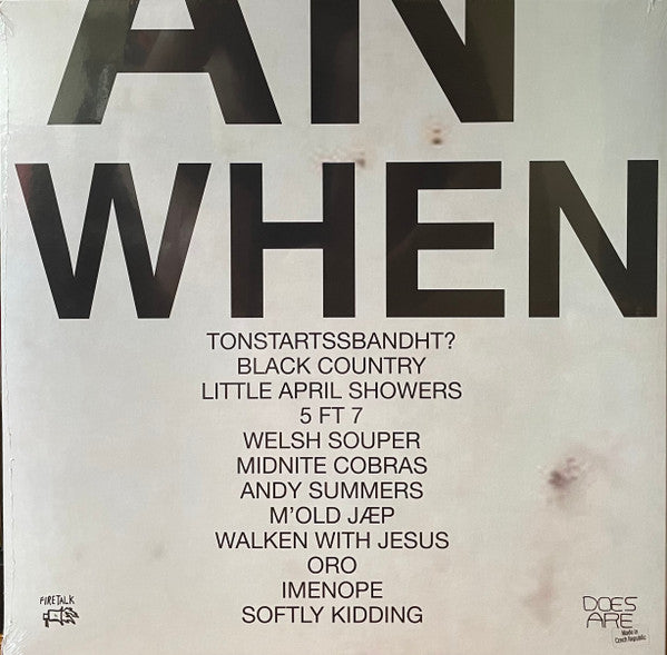Tonstartssbandht : An When (LP, Album, Ltd, RE, Lig)