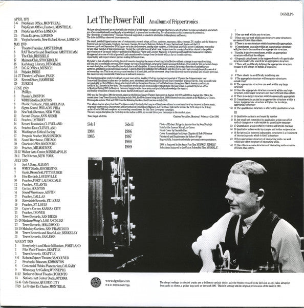Robert Fripp : Let The Power Fall (LP, Album, RE, 200)