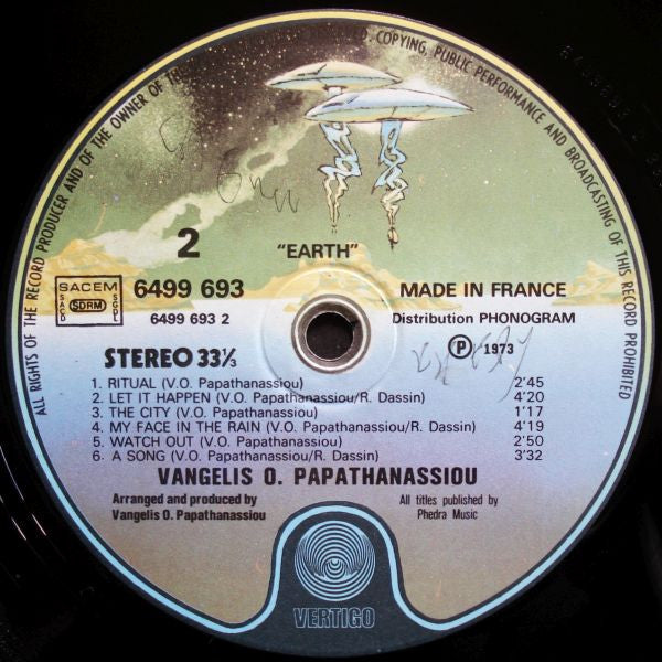 Vangelis O. Papathanassiou* : Earth (LP, Album)