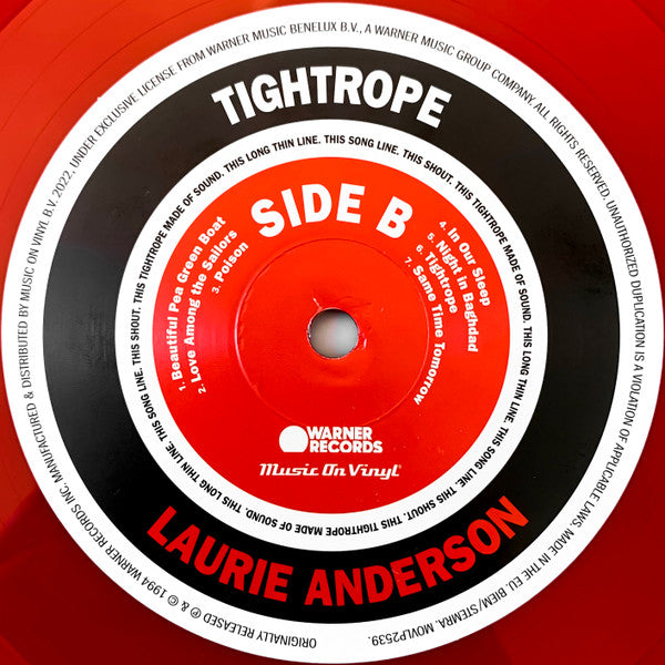 Laurie Anderson : Bright Red (LP, Album, Ltd, Num, RE, Red)