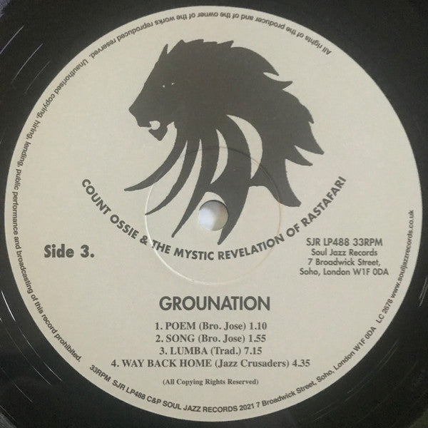 Count Ossie & The Mystic Revelation Of Rastafari* : Grounation (3xLP, Album, RE)