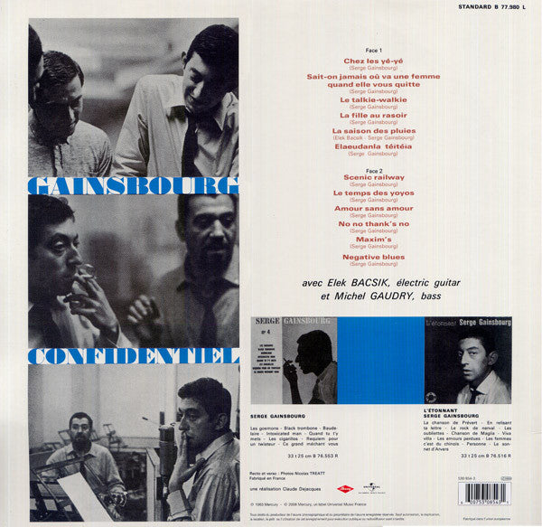 Gainsbourg* : Confidentiel (LP, Album, RE)