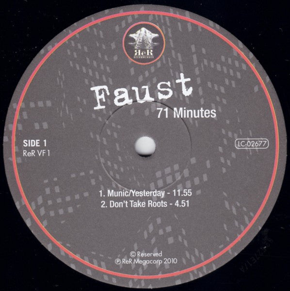 Faust : 71 Minutes (2xLP, Comp, Ltd, RE, 180)