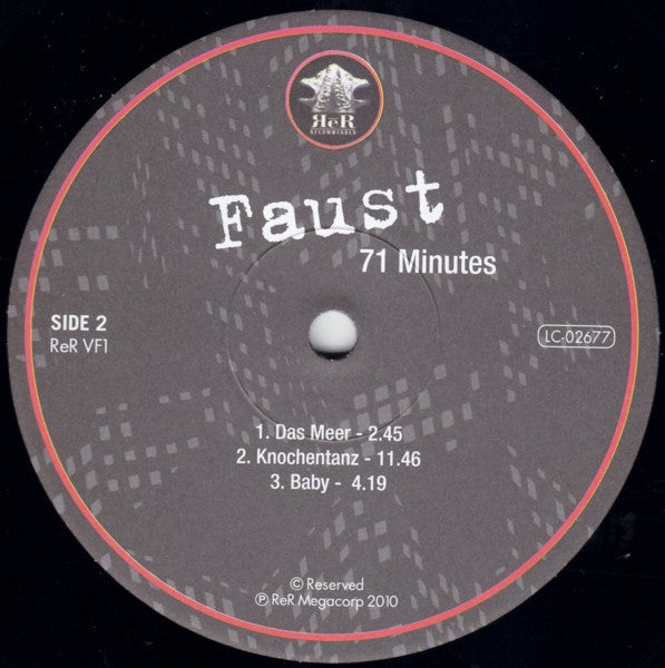 Faust : 71 Minutes (2xLP, Comp, Ltd, RE, 180)