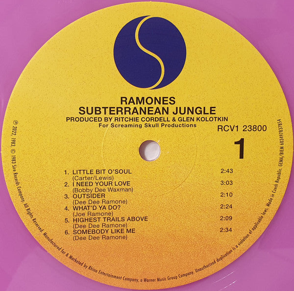 Ramones : Subterranean Jungle (LP, Album, Ltd, RE, Vio)