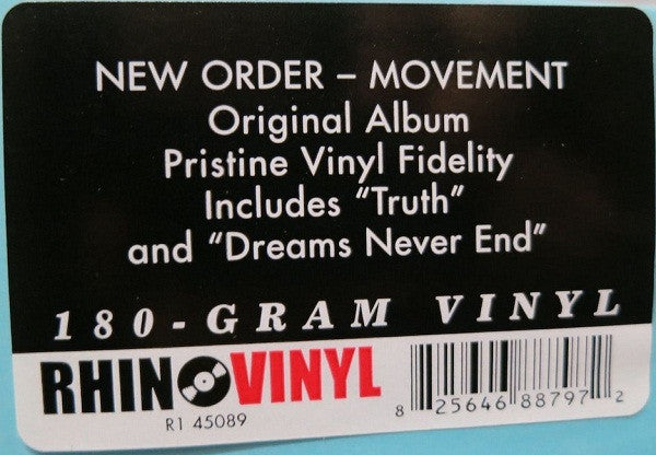 New Order : Movement (LP, Album, RE, 180)