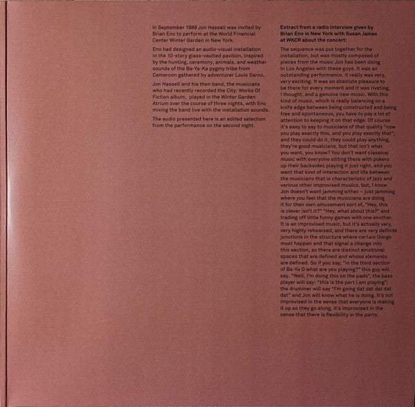 Jon Hassell : The Living City (2xLP, RE)