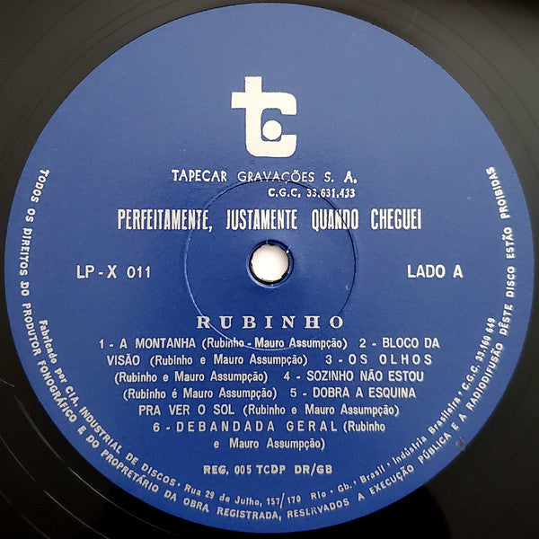 Rubinho E Mauro Assumpção : Perfeitamente, Justamente Quando Cheguei (LP, Album, RE)