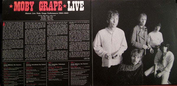 Moby Grape : Live (Historic Live Moby Grape Performances 1966-1969) (2xLP, Album, Mono)