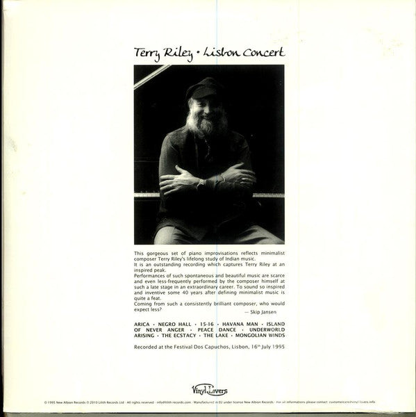 Terry Riley : Lisbon Concert (2xLP, Album, RE, 180)