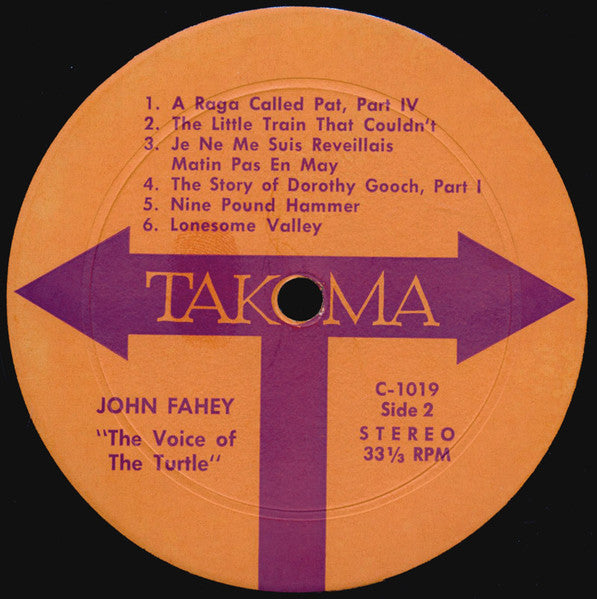 John Fahey : The Voice Of The Turtle (LP, Album, RP, 11 )