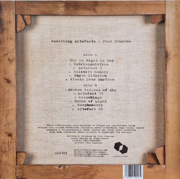 Paul Cousins (2) : Vanishing Artefacts (LP, Album, Bon)