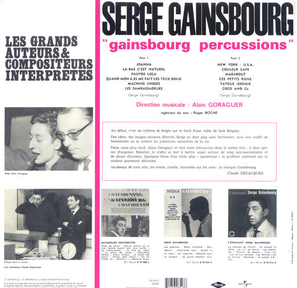 Serge Gainsbourg : Gainsbourg Percussions (LP, Album, RE, 180)
