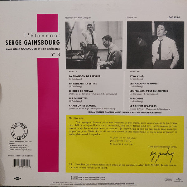 Serge Gainsbourg : L'Étonnant Serge Gainsbourg (N°3) (10", Album, RE)