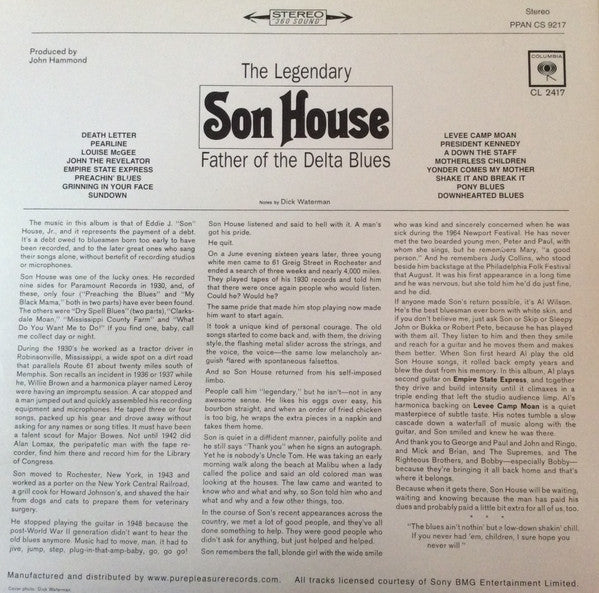 Son House : Father Of The Delta Blues: The Complete 1965 Sessions (2xLP, Album, Ltd, RE, RM, 180)