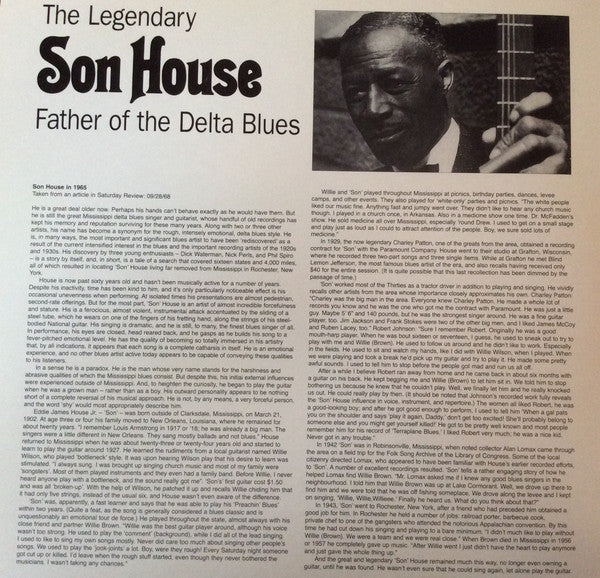 Son House : Father Of The Delta Blues: The Complete 1965 Sessions (2xLP, Album, Ltd, RE, RM, 180)