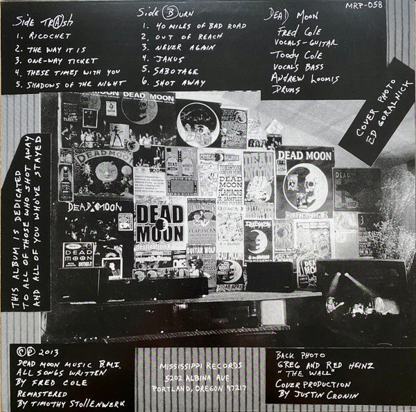 Dead Moon : Trash & Burn (LP, Album, Mono, RE)