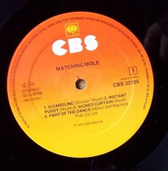 Matching Mole : Matching Mole (LP, Album, RE)
