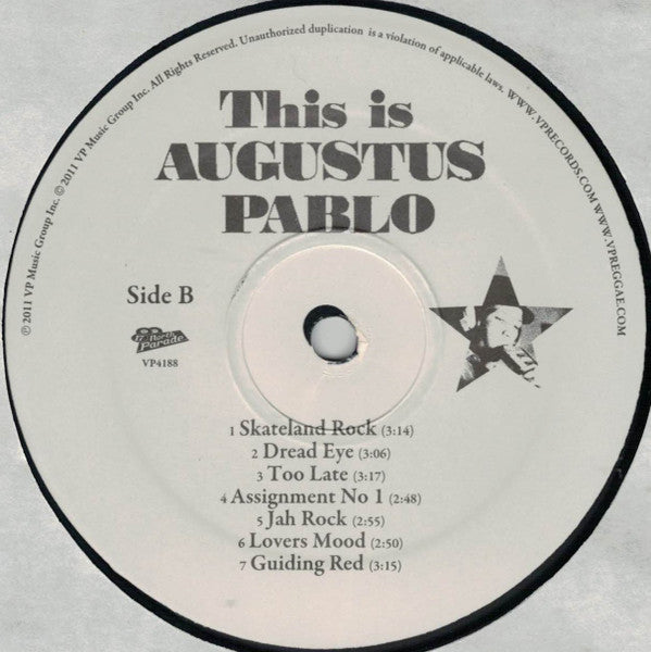 Augustus Pablo : This Is Augustus Pablo (LP, Album, RE, RM)