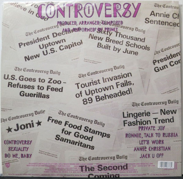 Prince : Controversy (LP, Album, RE, RM, 180)
