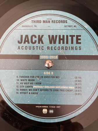 Jack White (2) : Acoustic Recordings 1998-2016 (2xLP, Album, RM, 180)