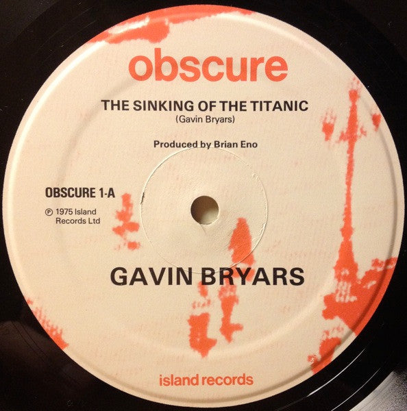 Gavin Bryars : The Sinking Of The Titanic (LP, RP, Red)