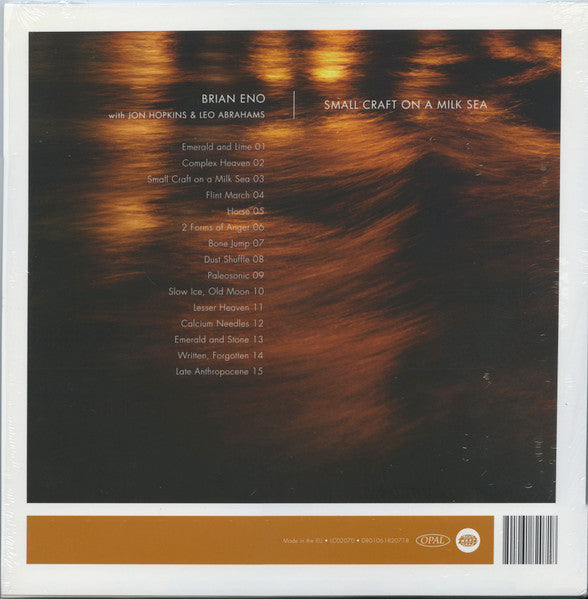 Brian Eno With Jon Hopkins & Leo Abrahams : Small Craft On A Milk Sea (2xLP, Album, RE)