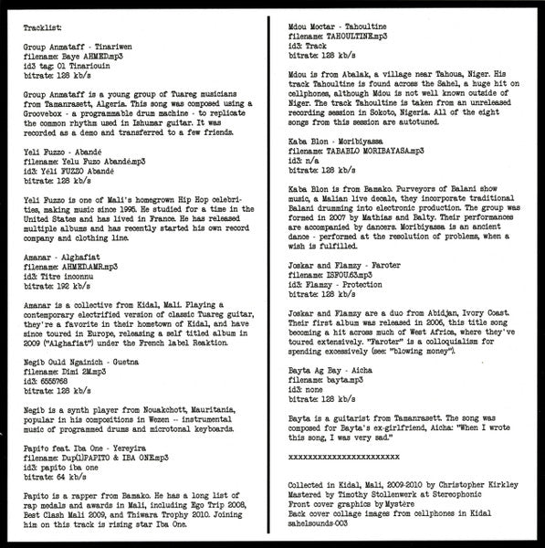 Various : Music From Saharan Cellphones (LP, Comp, Ltd)