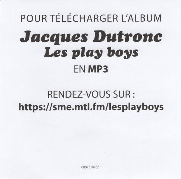 Jacques Dutronc : Les Play-Boys (LP, Album, Ltd, RE, RP, Blu)