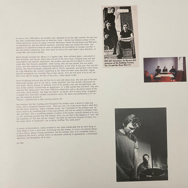 To Rococo Rot : The Amateur View (LP, Album, RM + LP, Album, Comp + CDr, Bon + Dlx, )