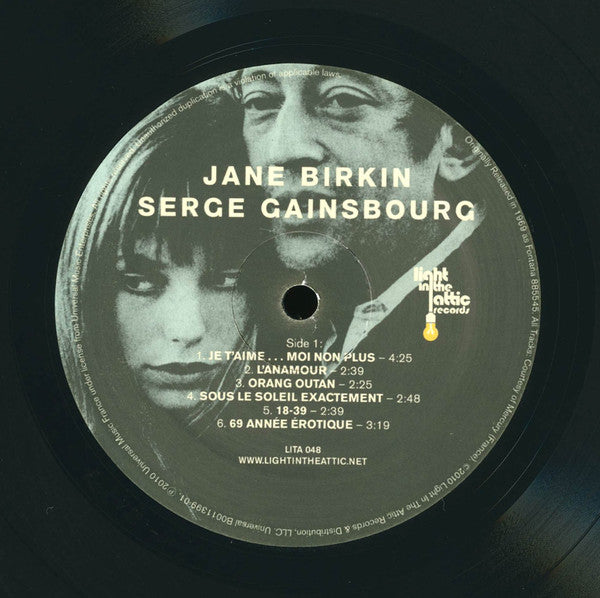 Serge Gainsbourg & Jane Birkin : Jane Birkin - Serge Gainsbourg (LP, Album, RE, RM, 180)