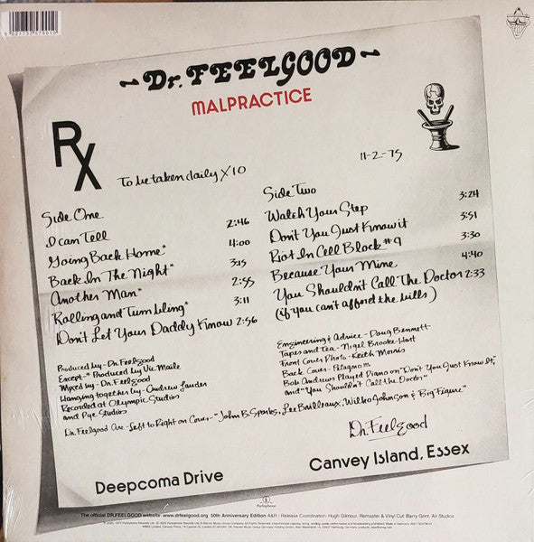 Dr. Feelgood : Malpractice (LP, Album, RE, RM, 50t)