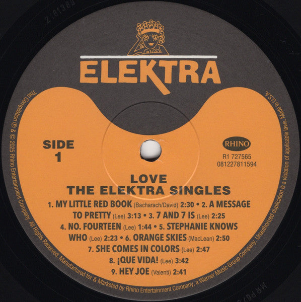 Love : The Elektra Singles (LP, Comp, Mono)