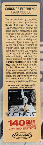 David Axelrod : Songs Of Experience (LP, Album, Ltd, RE, 140)