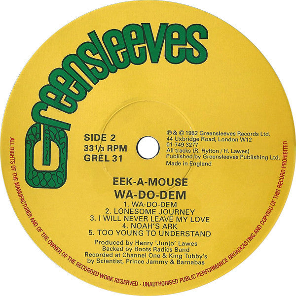 Eek-A-Mouse : Wa-Do-Dem (LP, Album, RE)