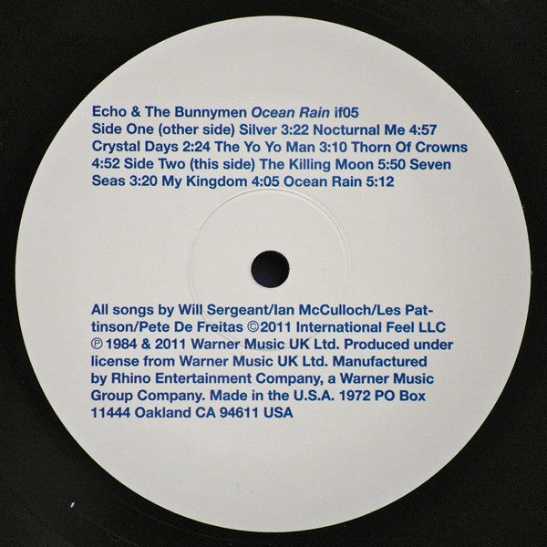 Echo & The Bunnymen : Ocean Rain (LP, Album, RE, RP, RTI)