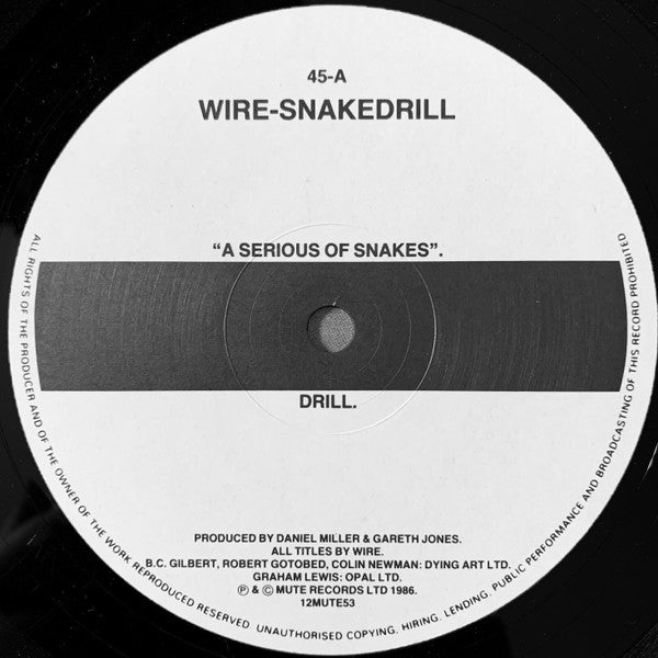 Wire : Snakedrill (12", EP)