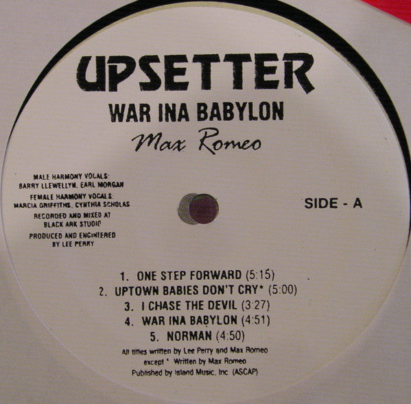Max Romeo & The Upsetters : War Ina Babylon (LP, Album, RP)