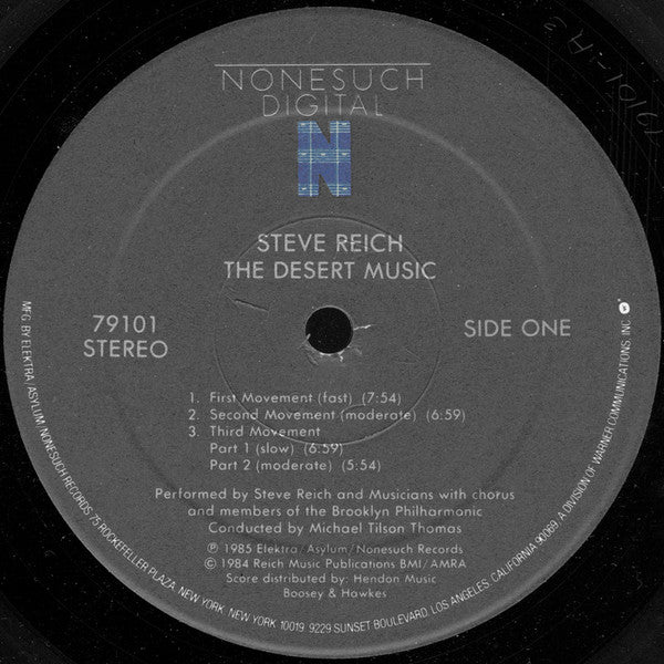 Steve Reich : The Desert Music (LP, Album)
