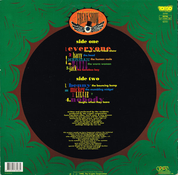 The Residents : Freak Show (LP, Album)