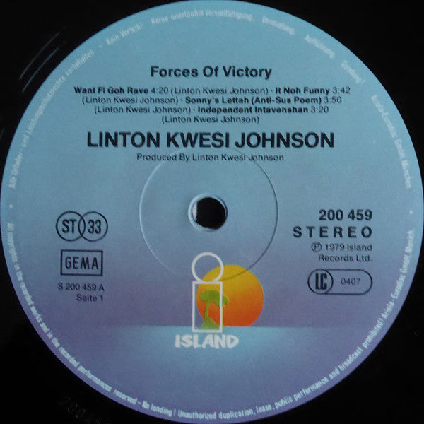 Linton Kwesi Johnson : Forces Of Victory (LP, Album, RE)