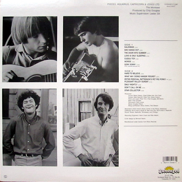 The Monkees : Pisces, Aquarius, Capricorn & Jones Ltd. (LP, Album, Ltd, RE, RM, 180)