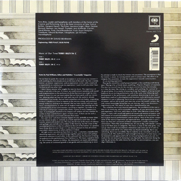 Terry Riley : In C (LP, Album, Ltd, RE, 180)