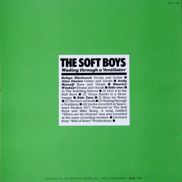 The Soft Boys : Wading Through A Ventilator (12", EP)
