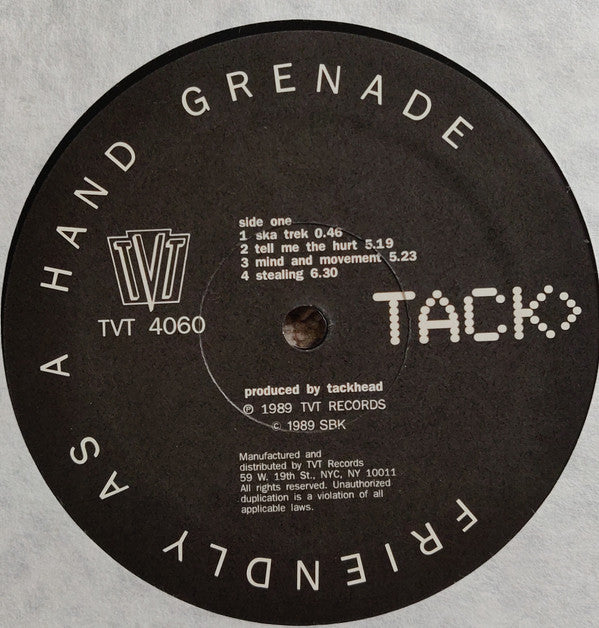 Tackhead : Friendly As A Hand Grenade (LP, Album)