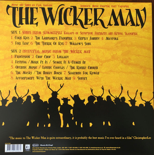 Paul Giovanni, Gary Carpenter, Magnet : The Wicker Man (The Original Soundtrack Album) (LP, Ltd, RE)