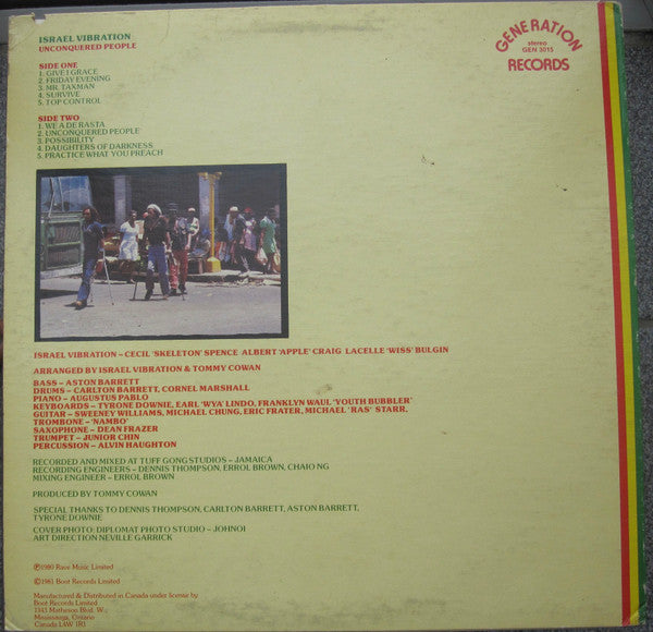 Israel Vibration : Unconquered People (LP, Album)