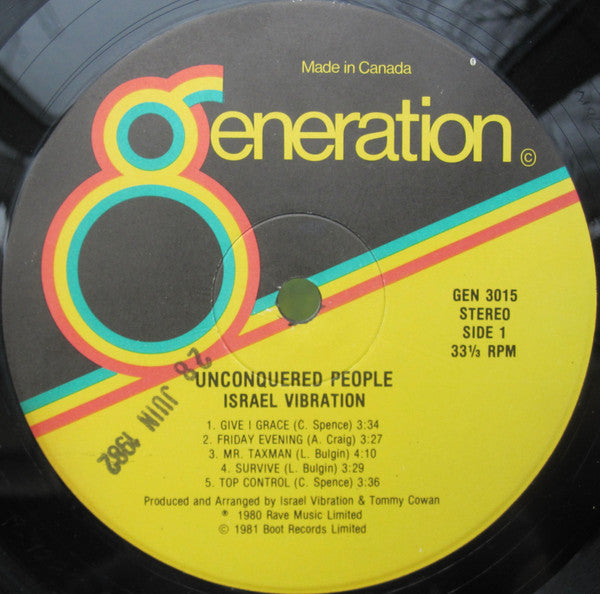 Israel Vibration : Unconquered People (LP, Album)